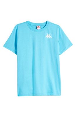 KAPPA Kids' Authentic Bytom Cotton Graphic T-Shirt in Turquoise Light