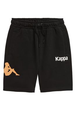 KAPPA Kids' Authentic Sangone Sweat Shorts in Black Jet