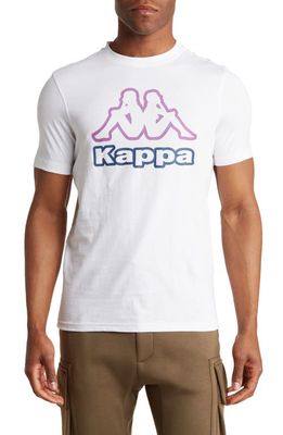 KAPPA Logo Gart Cotton Graphic Tee in Bright White