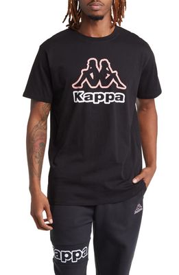 KAPPA Ostesso Logo Graphic T-Shirt in Jet Black