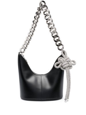 Kara chain-strap knot tote bag - Black