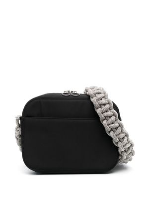 Kara Crystal-embellished camera bag - Black