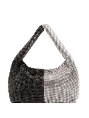 Kara crystal-embellished mini bag - Silver