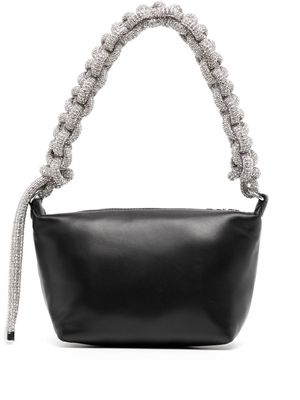 Kara crystal-embellished shoulder bag - Black