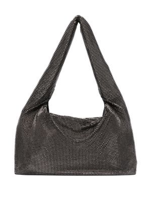 Kara crystal-embellished shoulder bag - Grey