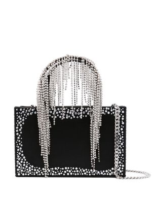 Kara crystal-fringe tote bag - Black