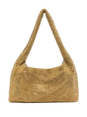 Kara Crystal Mesh Armpit shoulder bag - Gold