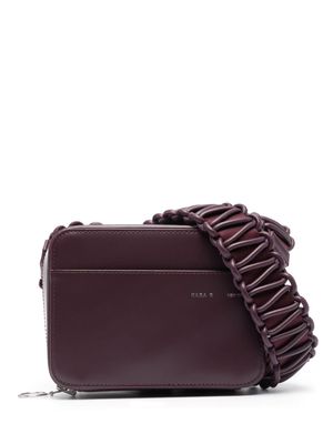 Kara leather camera bag - Purple