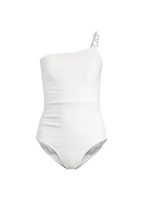 Kara Textured One-Shoulder One-Piece Swimsuit