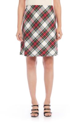 Karen Kane Bias Cut Plaid Pencil Skirt
