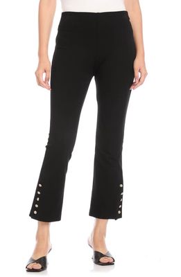 Karen Kane Button Vent Crop Pants in Black