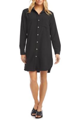 Karen Kane Classic Long Sleeve Shirtdress in Black