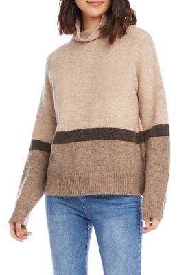 Karen Kane Colorblock Turtleneck Sweater in Multi
