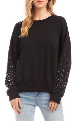 Karen Kane Embellished Sweatshirt in Black