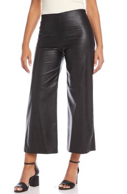 Karen Kane Faux Leather Crop Pants in Black