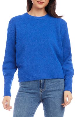 Karen Kane Juliet Sleeve Crewneck Sweater in Blue