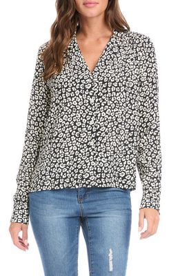Karen Kane Leopard Print Button-Up Shirt