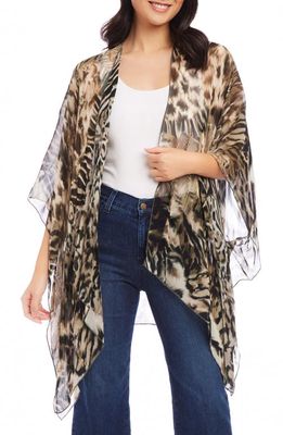 Karen Kane Open Front Animal Print Jacket