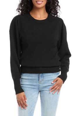 Karen Kane Pleat Sleeve Sweater in Black
