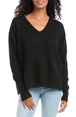 Karen Kane V-Neck Sweater in Black