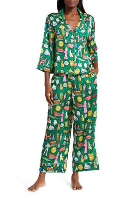 Karen Mabon Christmas Baubles Pajamas in Green
