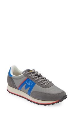 Karhu Gender Inclusive Albatross Control Sneaker in Charcoal Gray/Strong Blue 