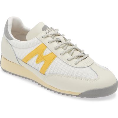 Karhu Gender Inclusive Mestari Sneaker in Lily White/Banana