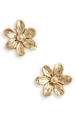Karine Sultan Flower Stud Earrings in Gold