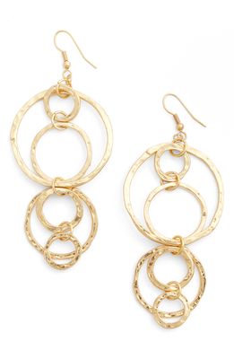 Karine Sultan Louane Multi Circle Drop Earrings in Gold