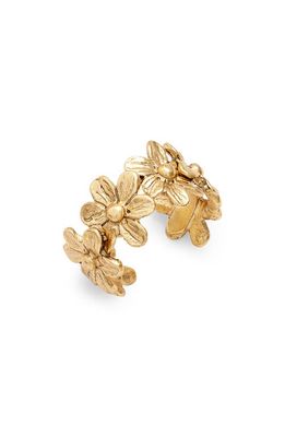 Karine Sultan Open Flower Ring in Gold