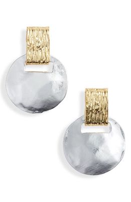 Karine Sultan Statement Drop Earrings in Silver/Gold