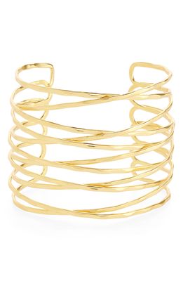 Karine Sultan Wire Cuff Bracelet in Gold