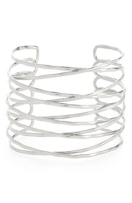 Karine Sultan Wire Cuff Bracelet in Silver