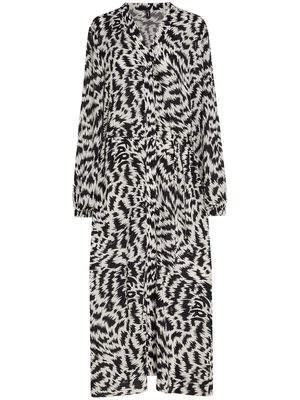 Karl Lagerfeld animal-print belted kimono - Black