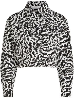 Karl Lagerfeld animal-print denim jacket - Neutrals