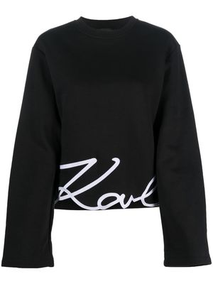 Karl Lagerfeld appliqué Karl signature sweatshirt - Black