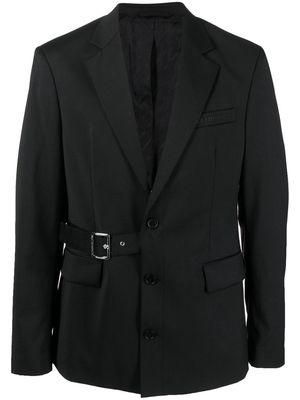 Karl Lagerfeld belted single-breasted blazer - Black