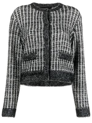 KARL LAGERFELD bouclé knitted cardigan - Black