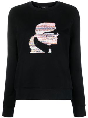 Karl Lagerfeld Bouclé Profile sweatshirt - Black