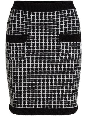 Karl Lagerfeld bouclé two-pocket pencil skirt - Black
