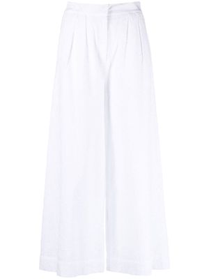 Karl Lagerfeld broderie anglaise cropped culottes - White