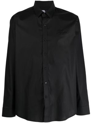 Karl Lagerfeld button-up cotton shirt - Black