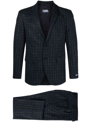 Karl Lagerfeld Clever checked-print suit - Blue