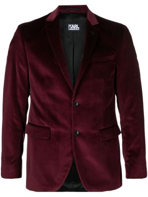 Karl Lagerfeld Clever velvet blazer - Red