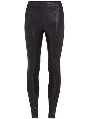 Karl Lagerfeld coated mid-rise leggings - Black