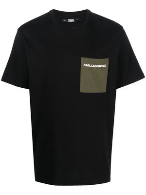 Karl Lagerfeld contrast-pocket T-shirt - Black