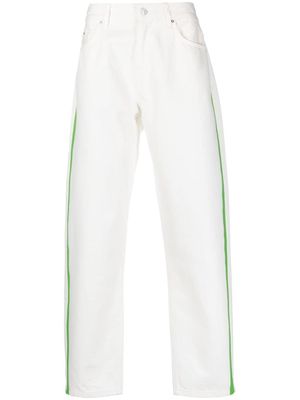 Karl Lagerfeld contrast-trim tapered jeans - White