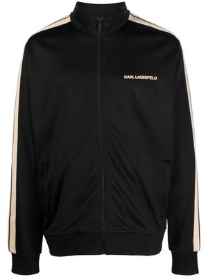 Karl Lagerfeld cotton-blend zip-up jacket - Black