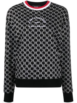 Karl Lagerfeld cotton monogram sweatshirt - Black