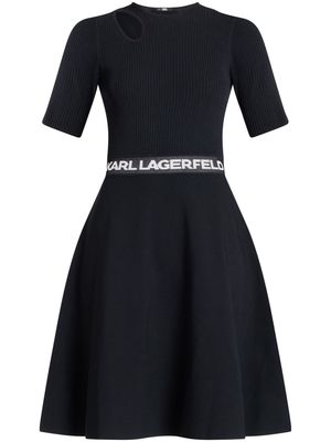 Karl Lagerfeld cut-out knitted dress - Black